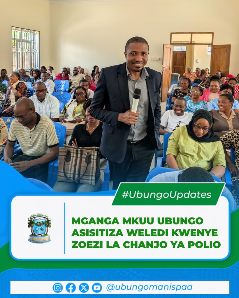 MGANGA MKUU UBUNGO ASISITIZA WELEDI KWENYE ZOEZI LA CHANJO YA POLIO