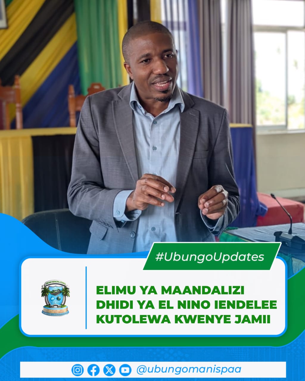 ELIMU YA MAANDALIZI KUKABILIANA NA MVUA ZA EL NIÑO IENDELEE KUTOLEWA KWA JAMII