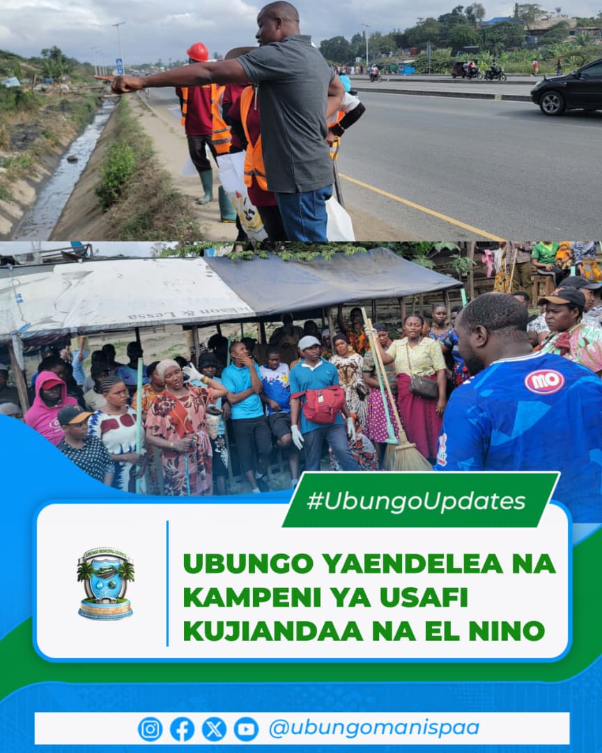 HALMASHAURI YA UBUNGO YAENDELEA NA USAFI WA MAZINGIRA KUJIANDAA NA MVUA ZA EL NINO